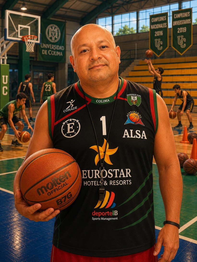 Iván Contreras Cárdenas, coach de basketball en Colima